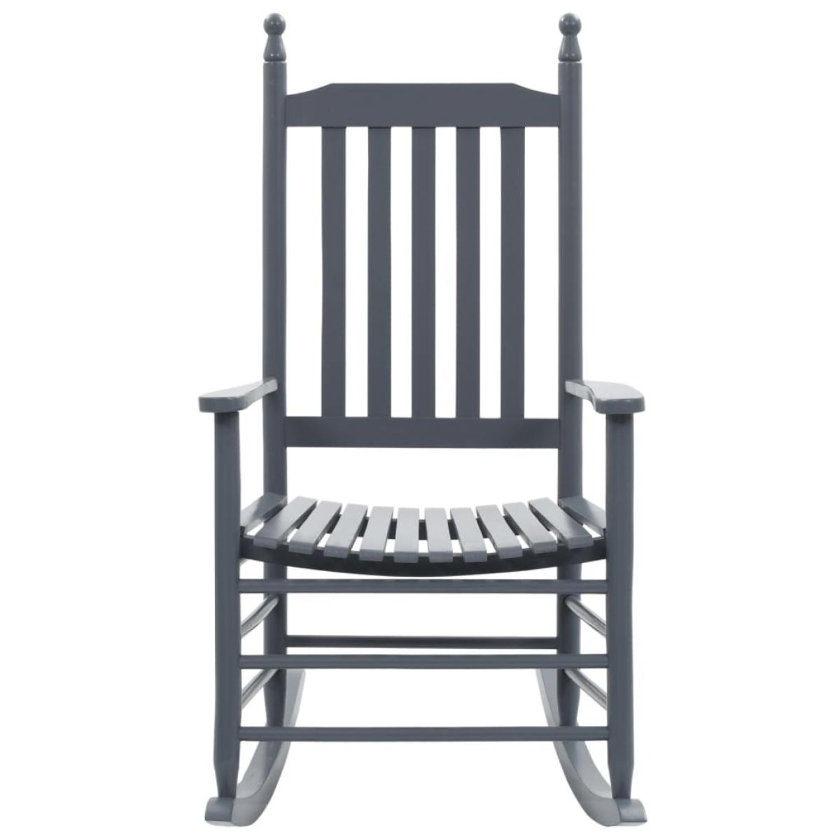 Mecedora con asiento curvado madera de álamo gris