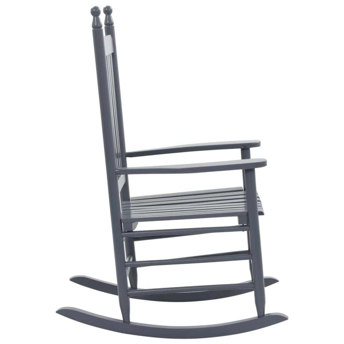 Mecedora con asiento curvado madera de álamo gris