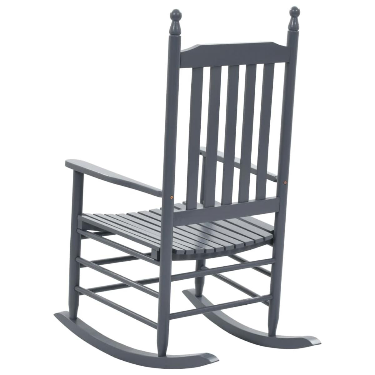 Mecedora con asiento curvado madera de álamo gris