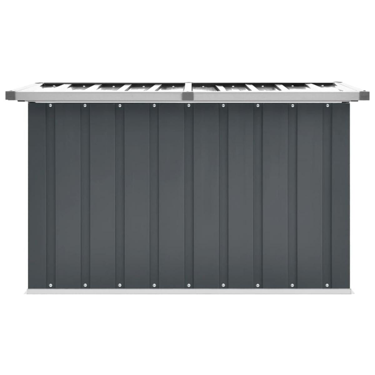Caja de almacenamiento de jardín gris 109x67x65 cm