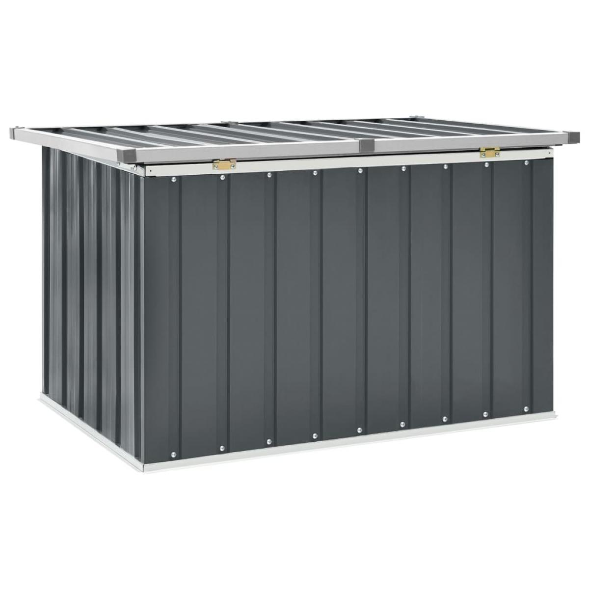 Caja de almacenamiento de jardín gris 109x67x65 cm