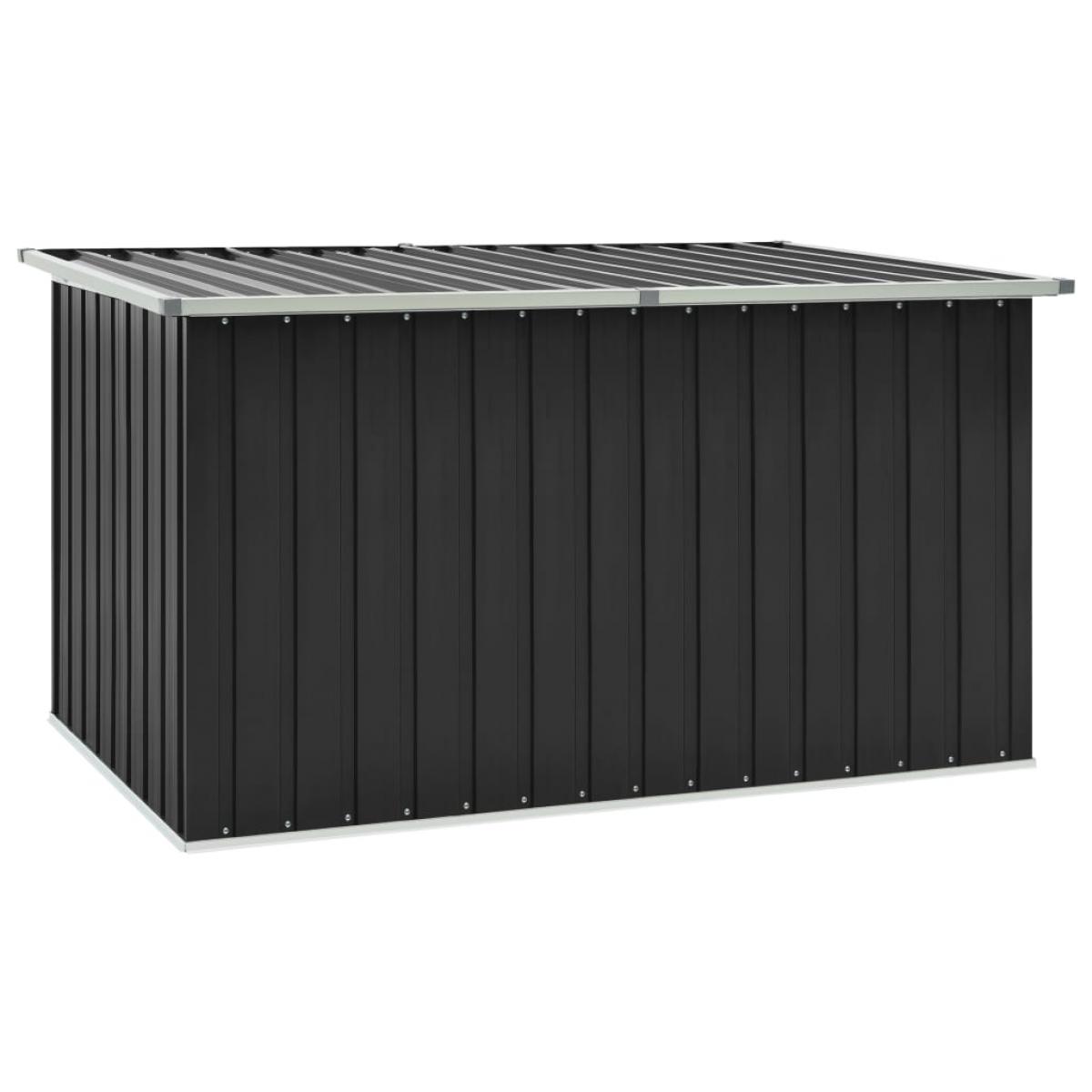 Caja de almacenamiento de jardín gris antracita 171x99x93 cm