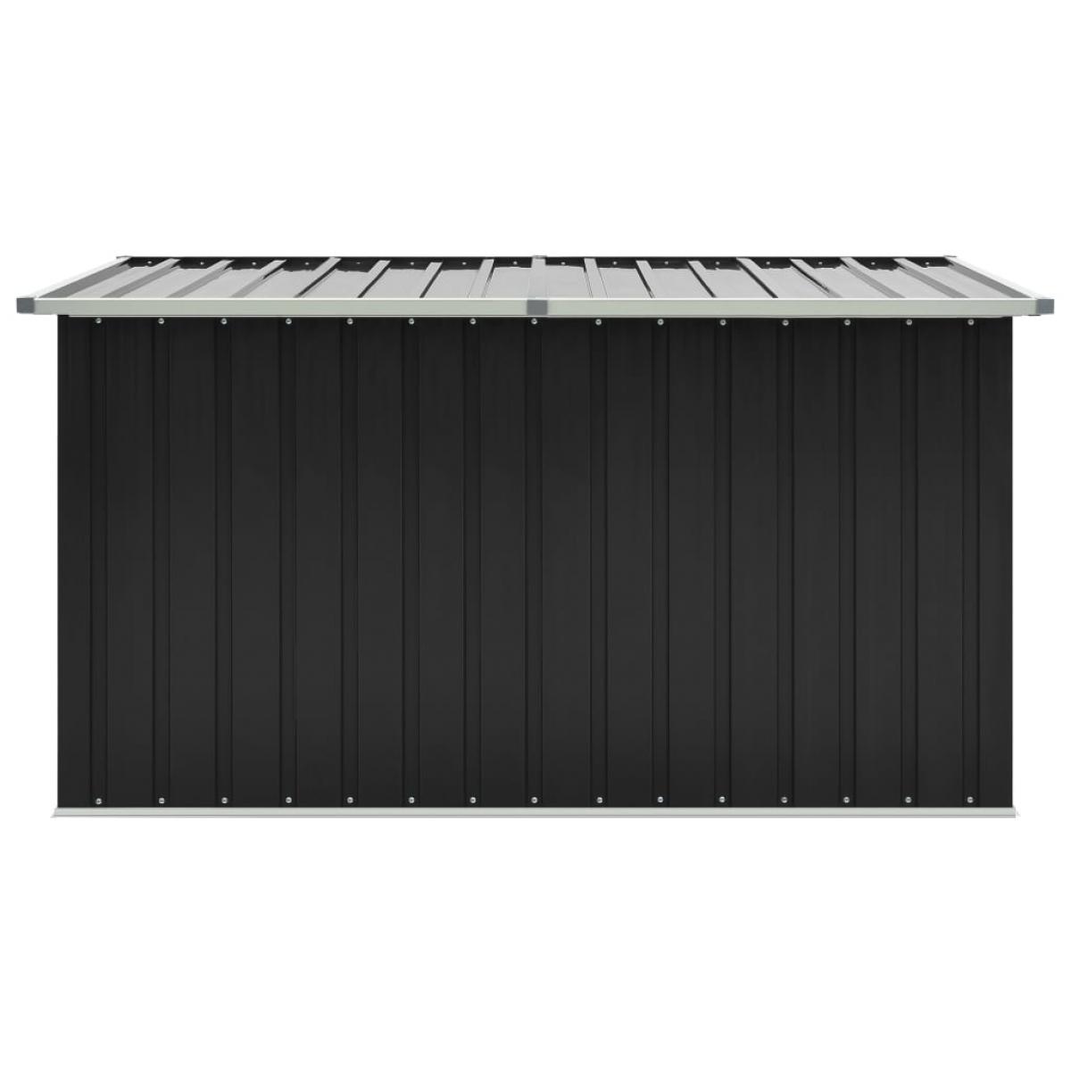 Caja de almacenamiento de jardín gris antracita 171x99x93 cm