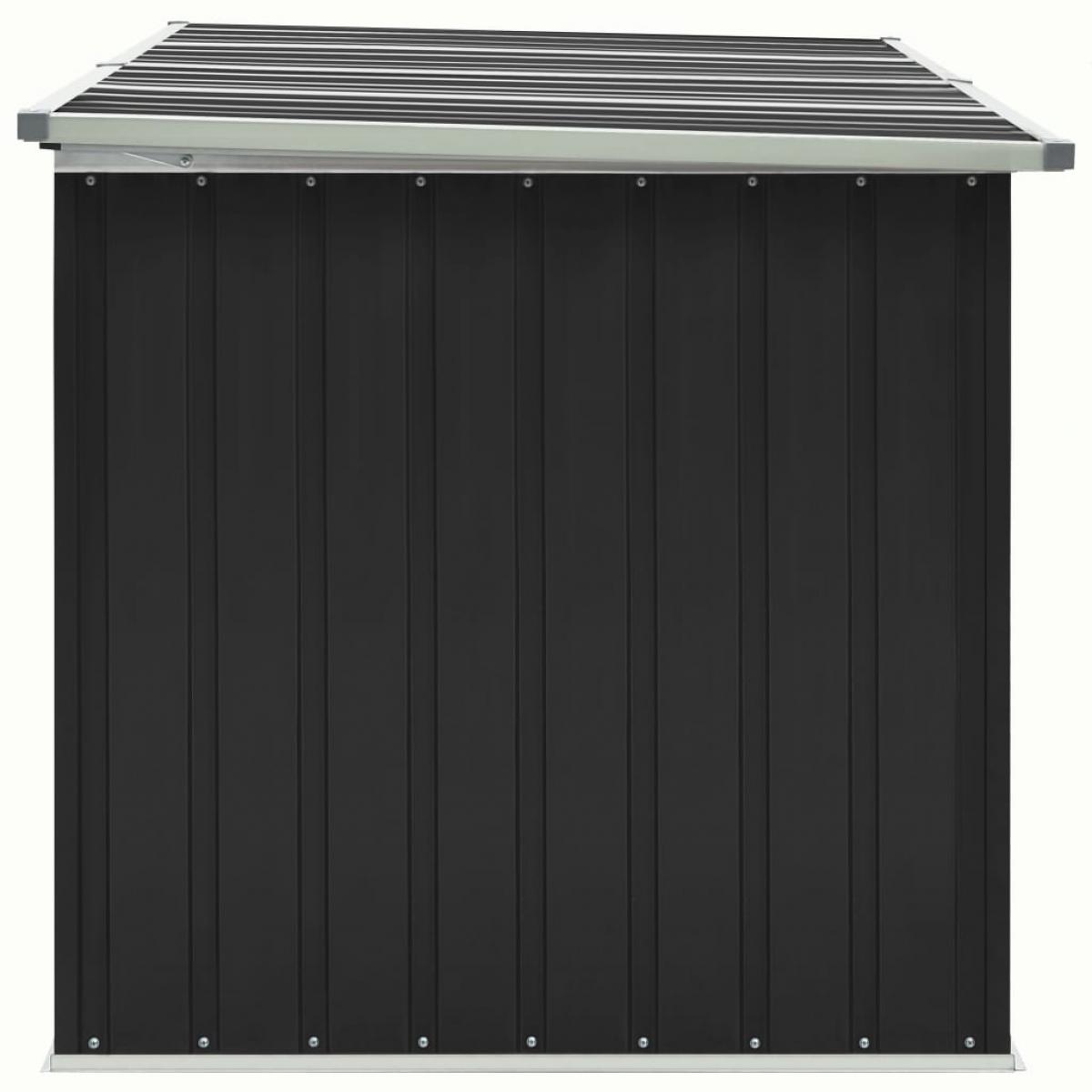 Caja de almacenamiento de jardín gris antracita 171x99x93 cm