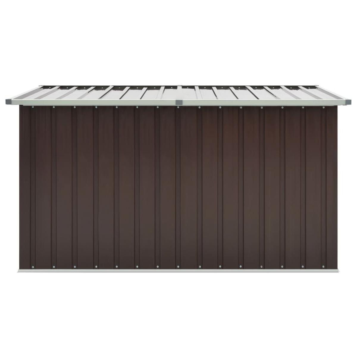 Caja de almacenamiento de jardín marrón 171x99x93 cm