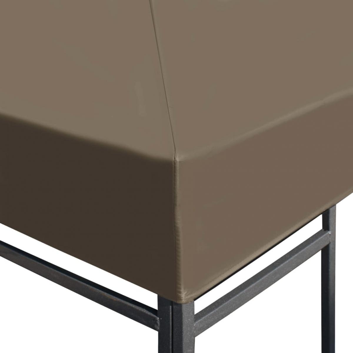 Toldo de cenador gris topo 310 g/m² 3x3 m