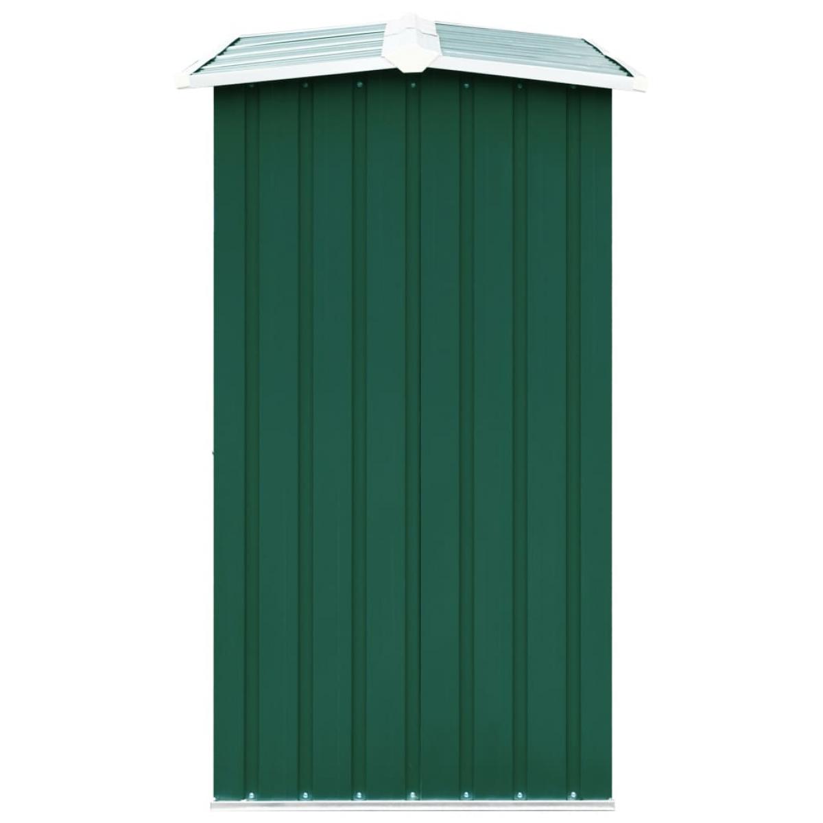 Caseta de jardín para leña acero galvanizado verde 172x91x154cm