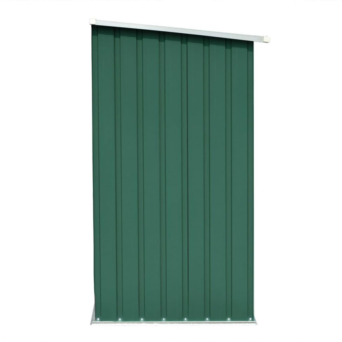 Casetilla para leña acero galvanizado verde 163x83x154 cm