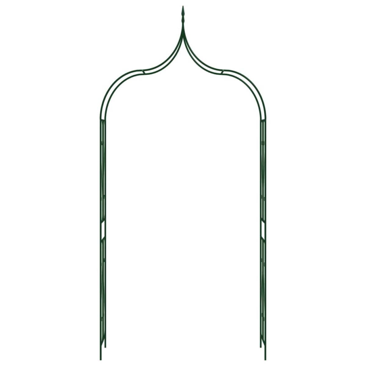 Arco de jardín hierro verde oscuro 120x38x258 cm 
