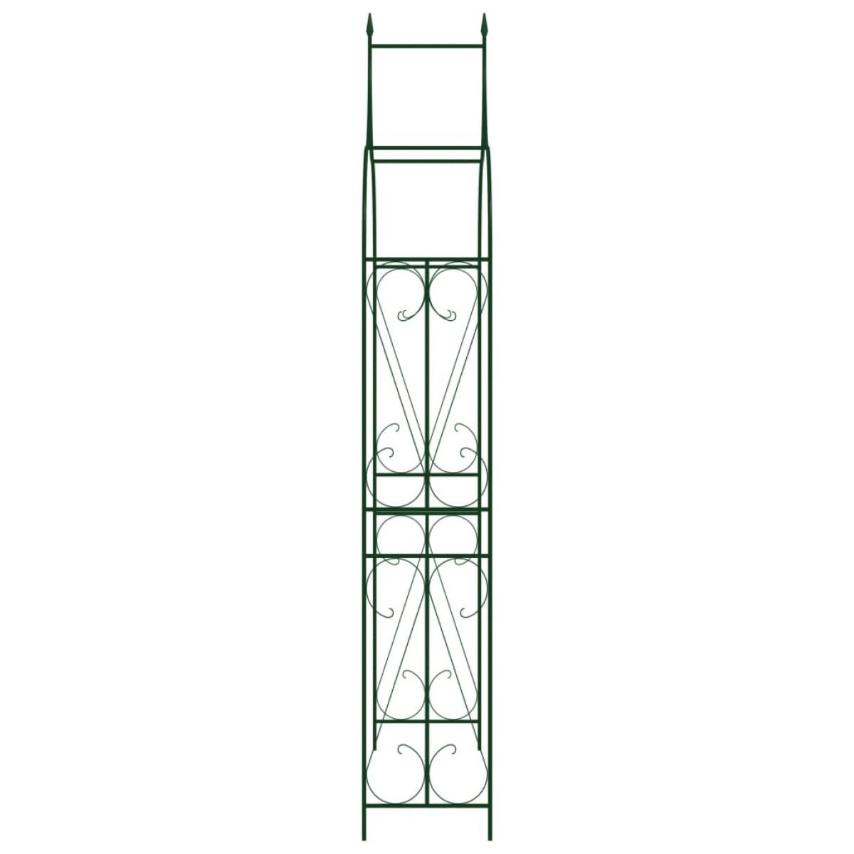 Arco de jardín hierro verde oscuro 120x38x258 cm 