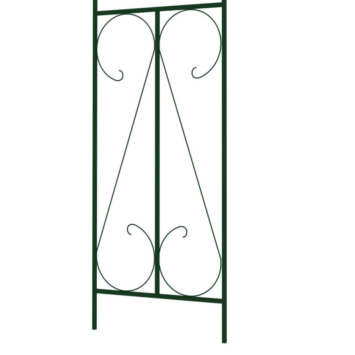 Arco de jardín hierro verde oscuro 120x38x258 cm 