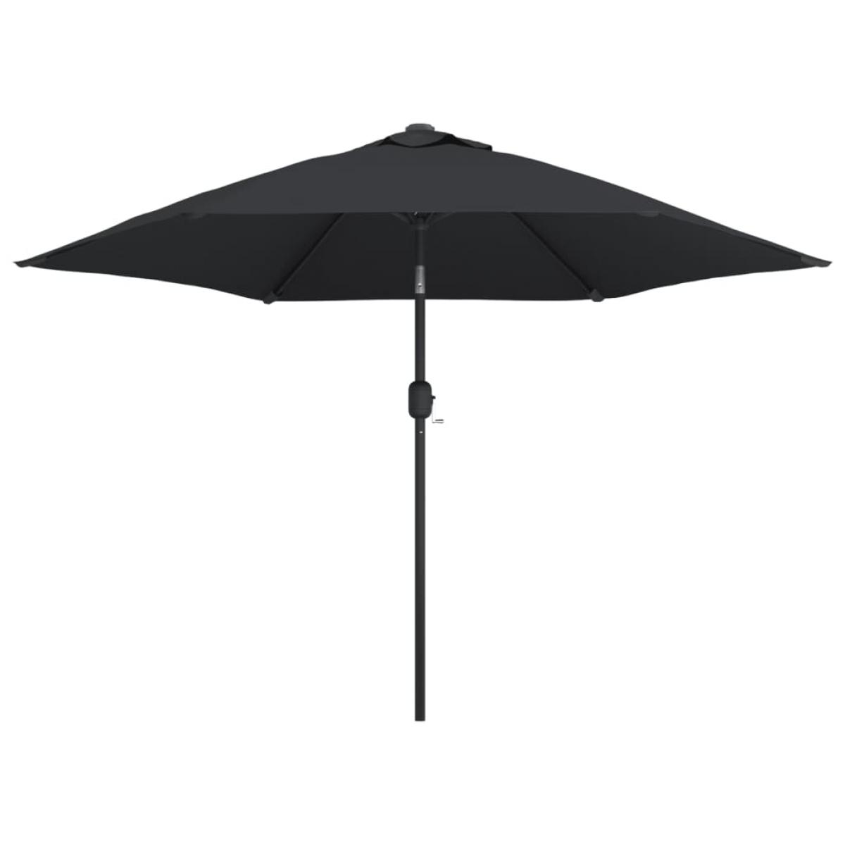 Sombrilla de jardín con palo de metal negro 300 cm