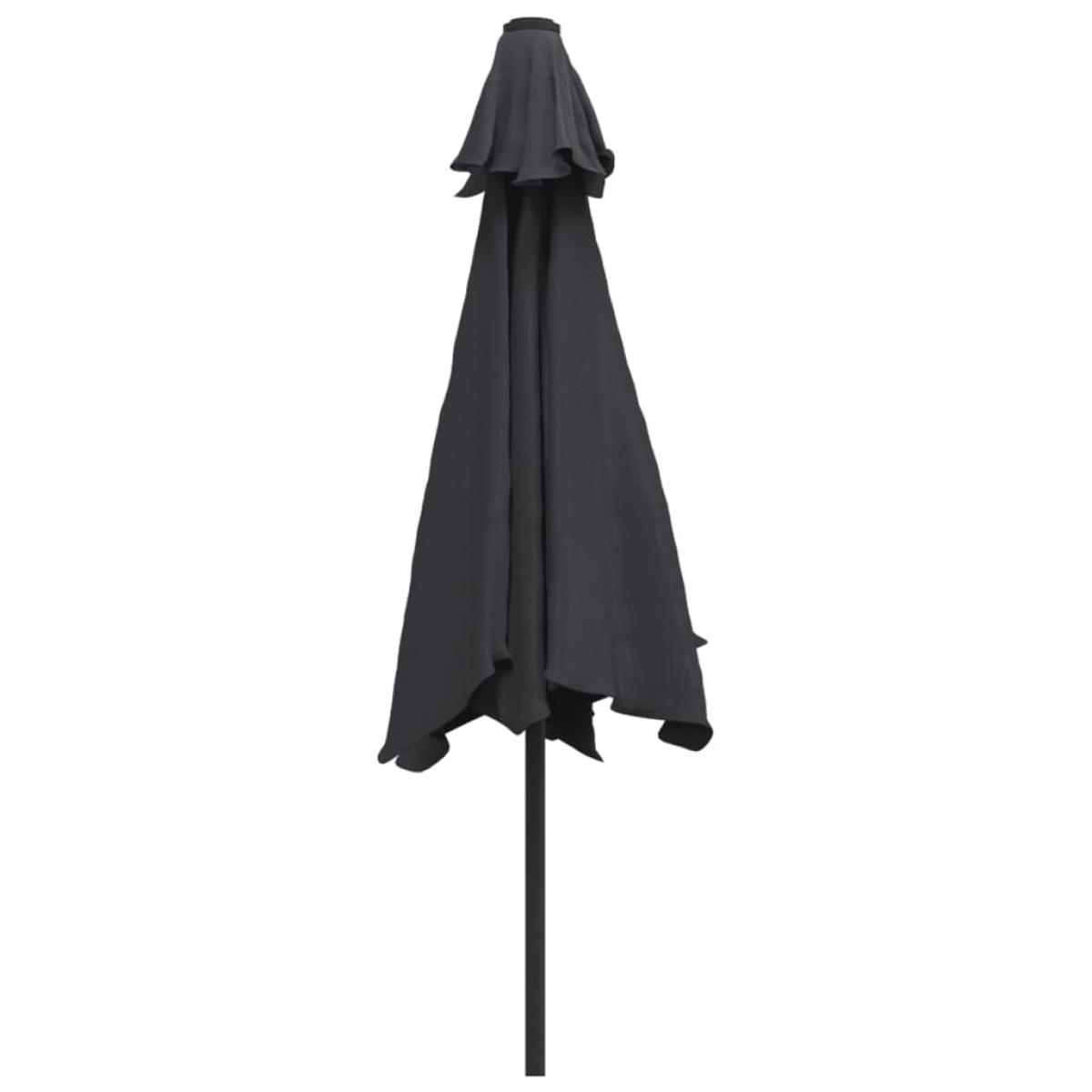 Sombrilla de jardín con palo de metal negro 300 cm