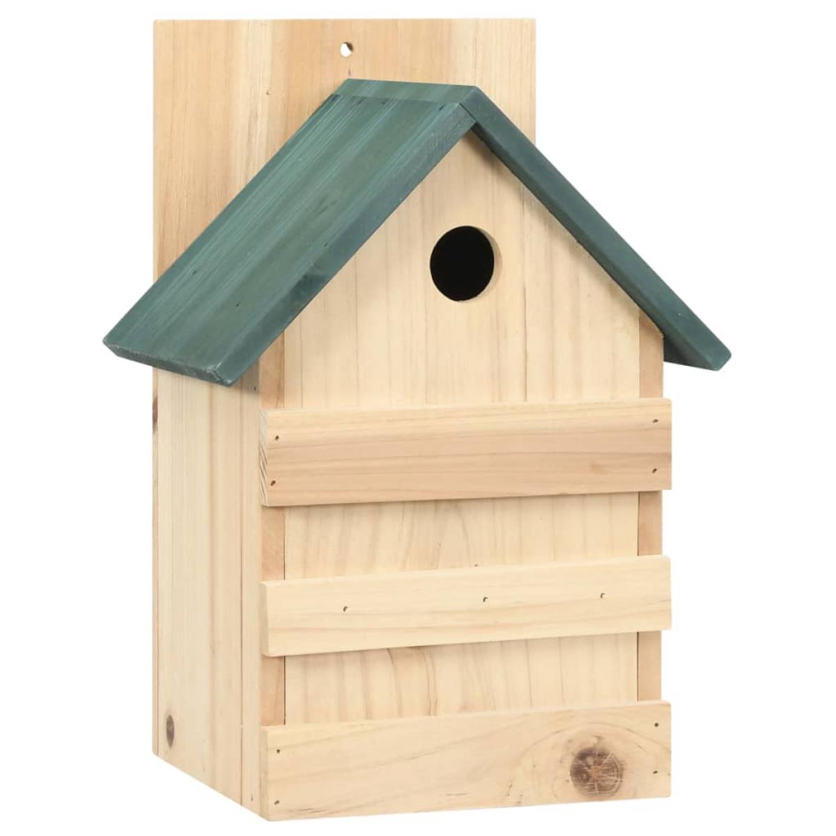 Casa para pájaros 4 unidades madera de abeto 23x19x33 cm