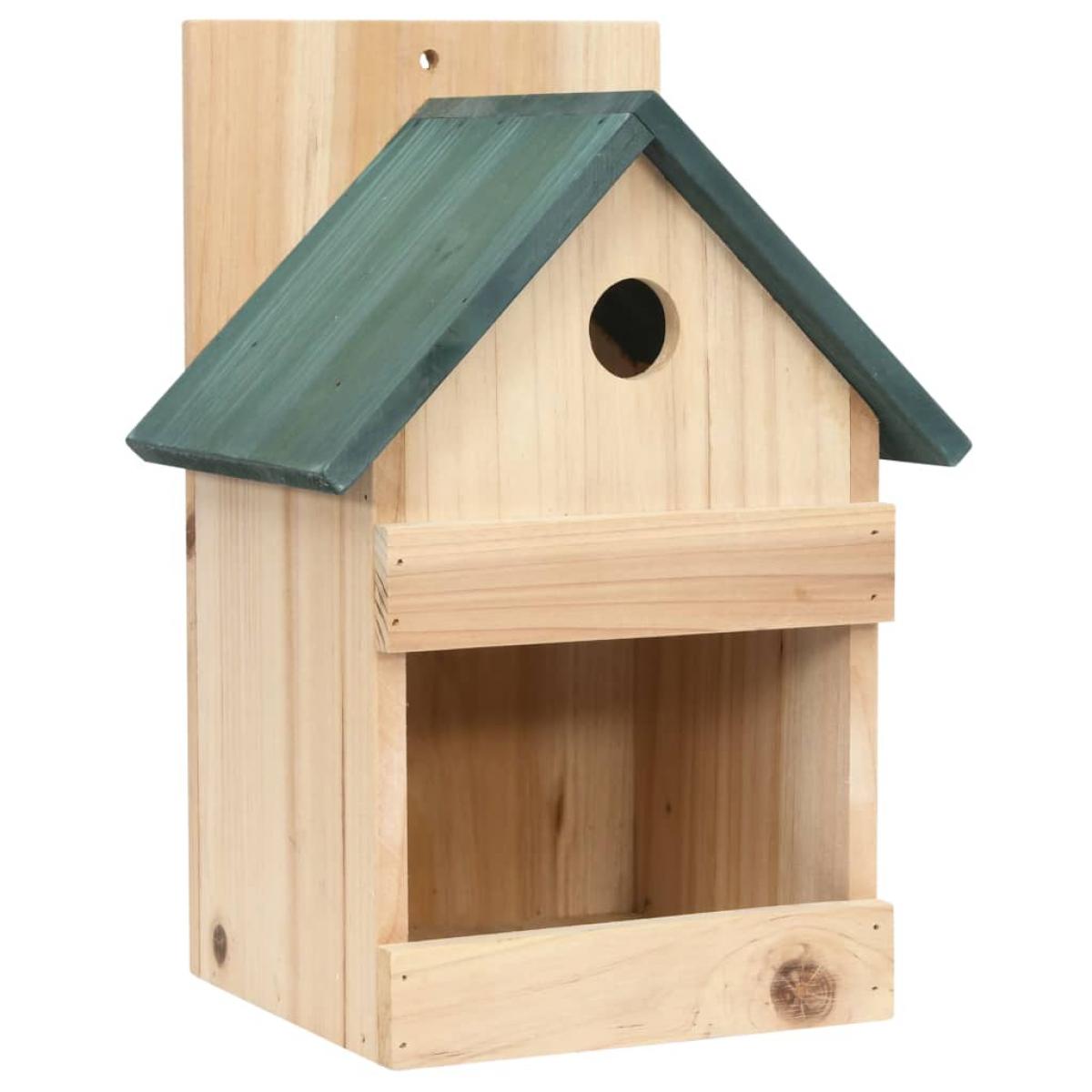 Casa para pájaros 4 unidades madera de abeto 23x19x33 cm