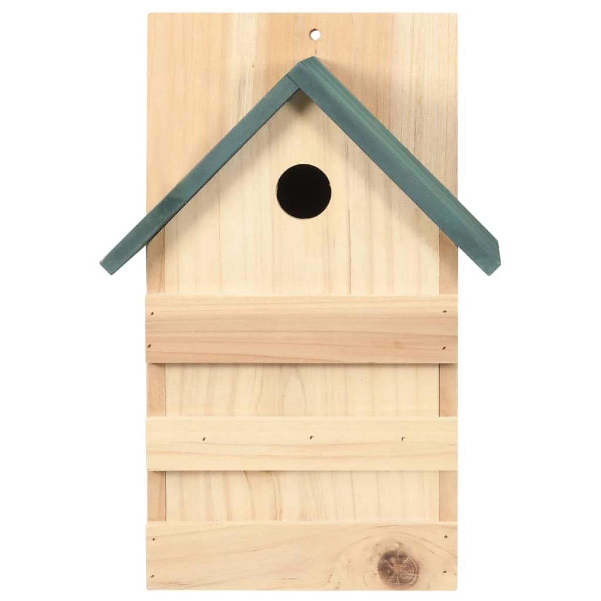 Casa para pájaros 4 unidades madera de abeto 23x19x33 cm