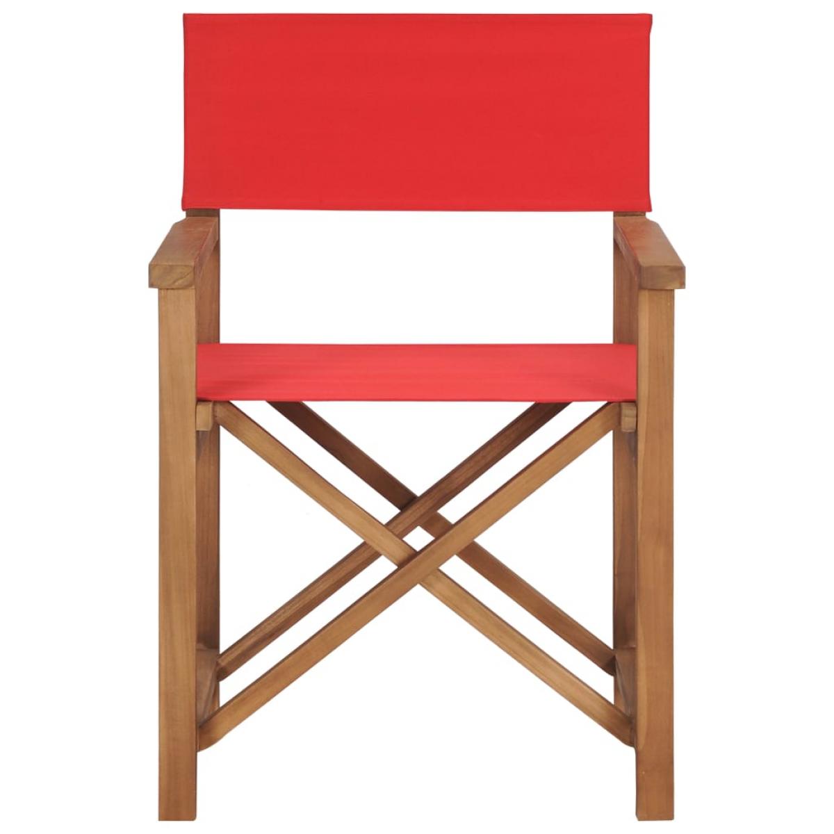 Silla de director madera maciza de teca rojo