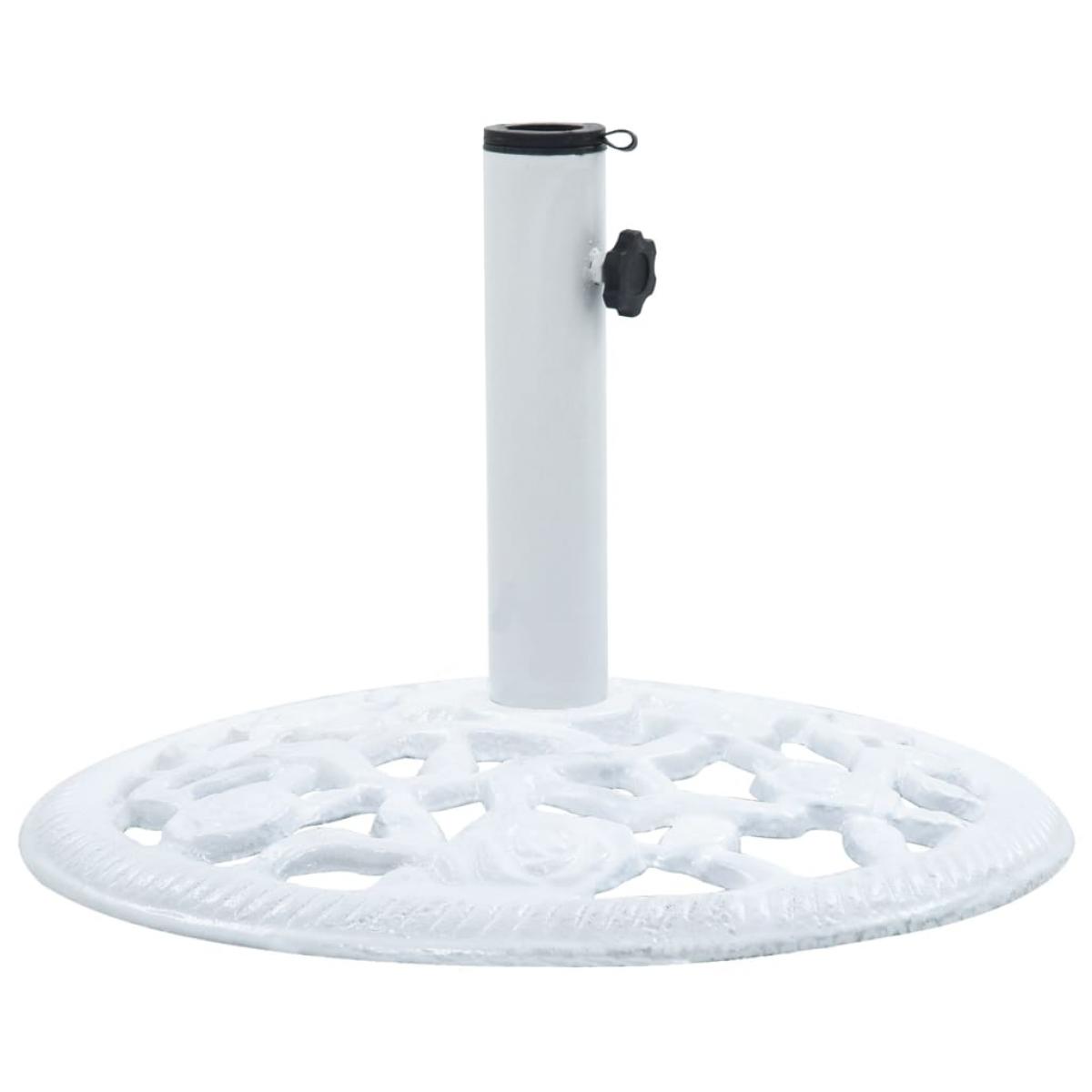 Base de sombrilla de hierro fundido blanco 12 kg 48 cm