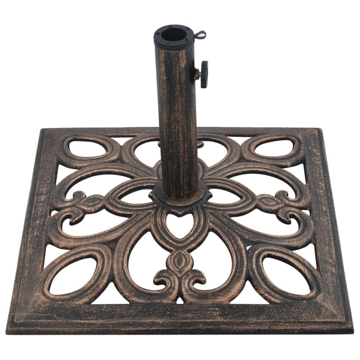 Base de sombrilla de hierro fundido color bronce 12 kg 49 cm