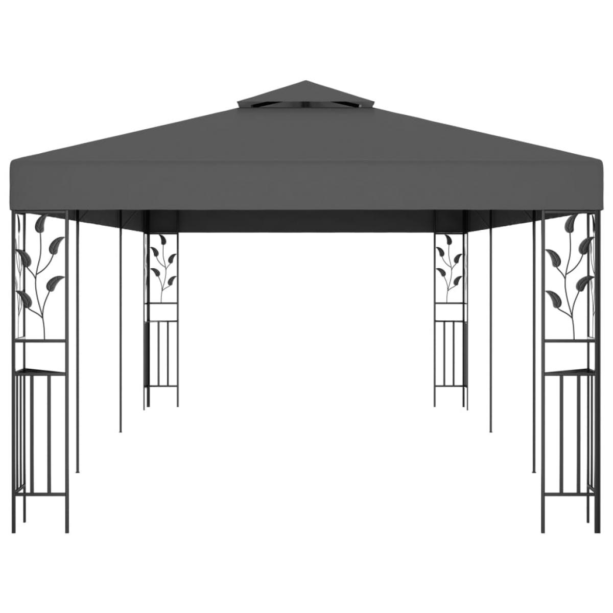 Cenador gris antracita 3x6 m