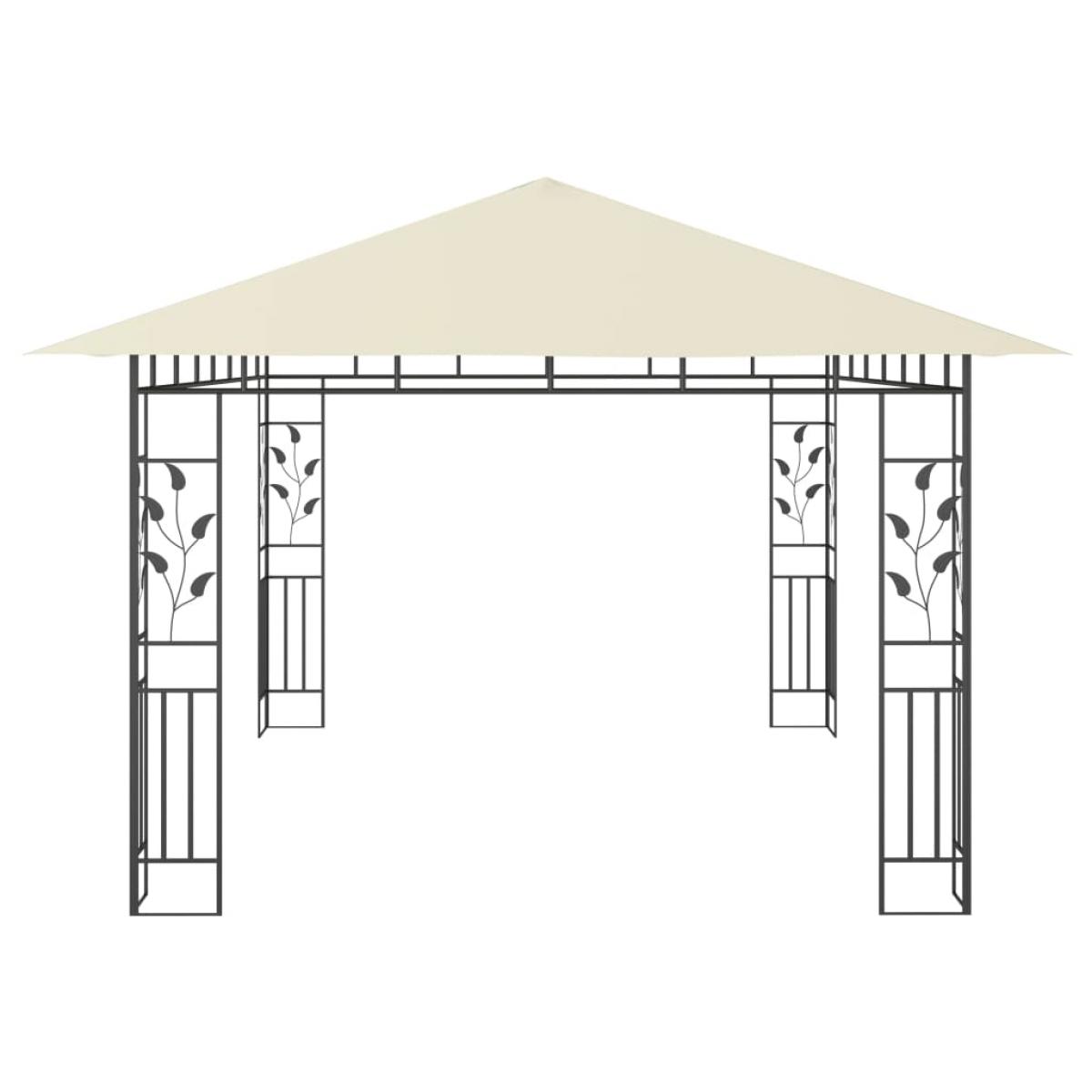 Cenador con mosquitera color crema 4x3x2,73 m 180 g/m²