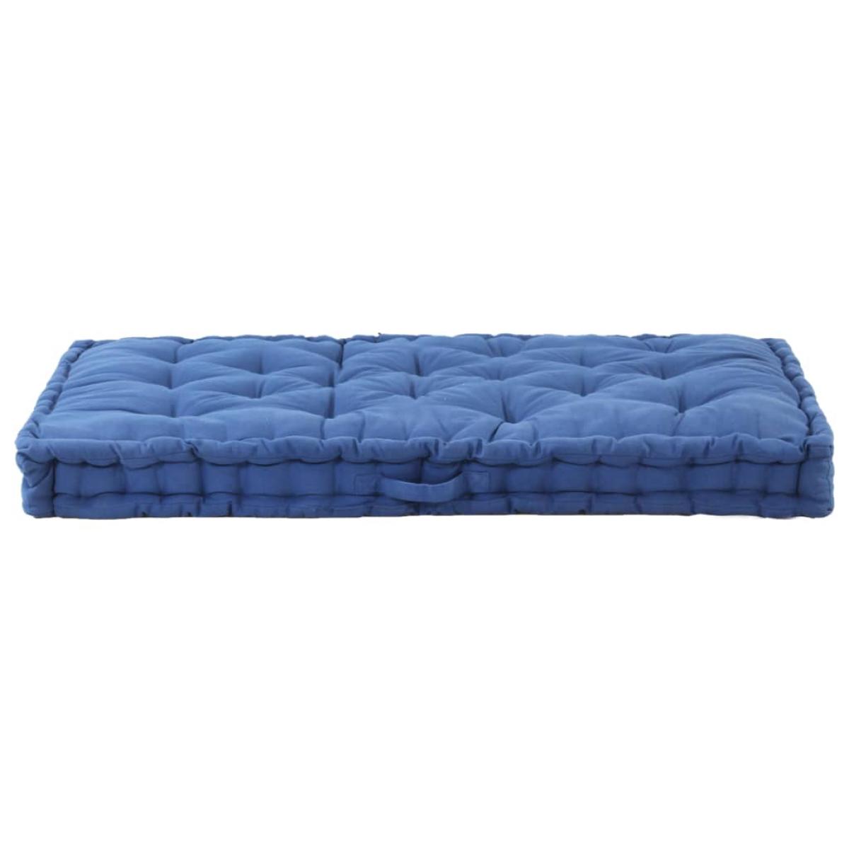 Cojín para palés algodón azul claro 120x80x10 cm 