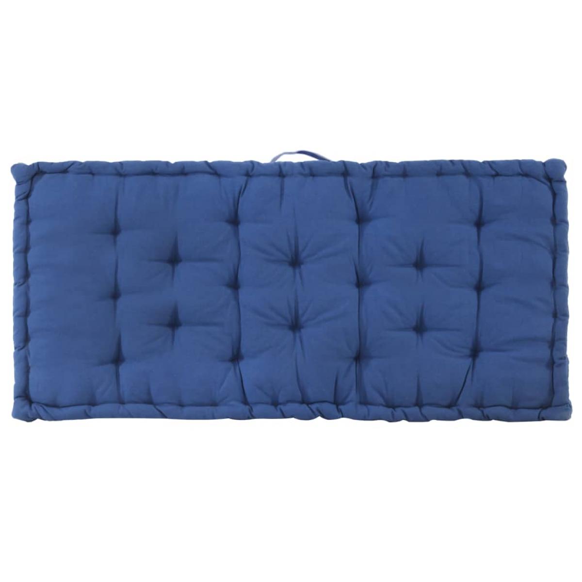 Cojín para palés algodón azul claro 120x80x10 cm 