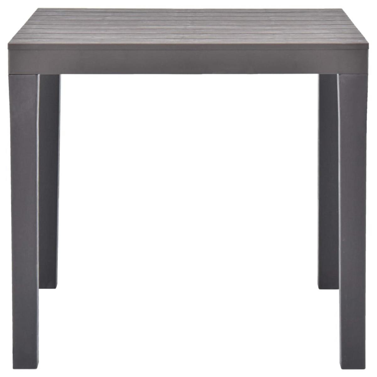 Mesa de jardín de plástico color moca 78x78x72 cm