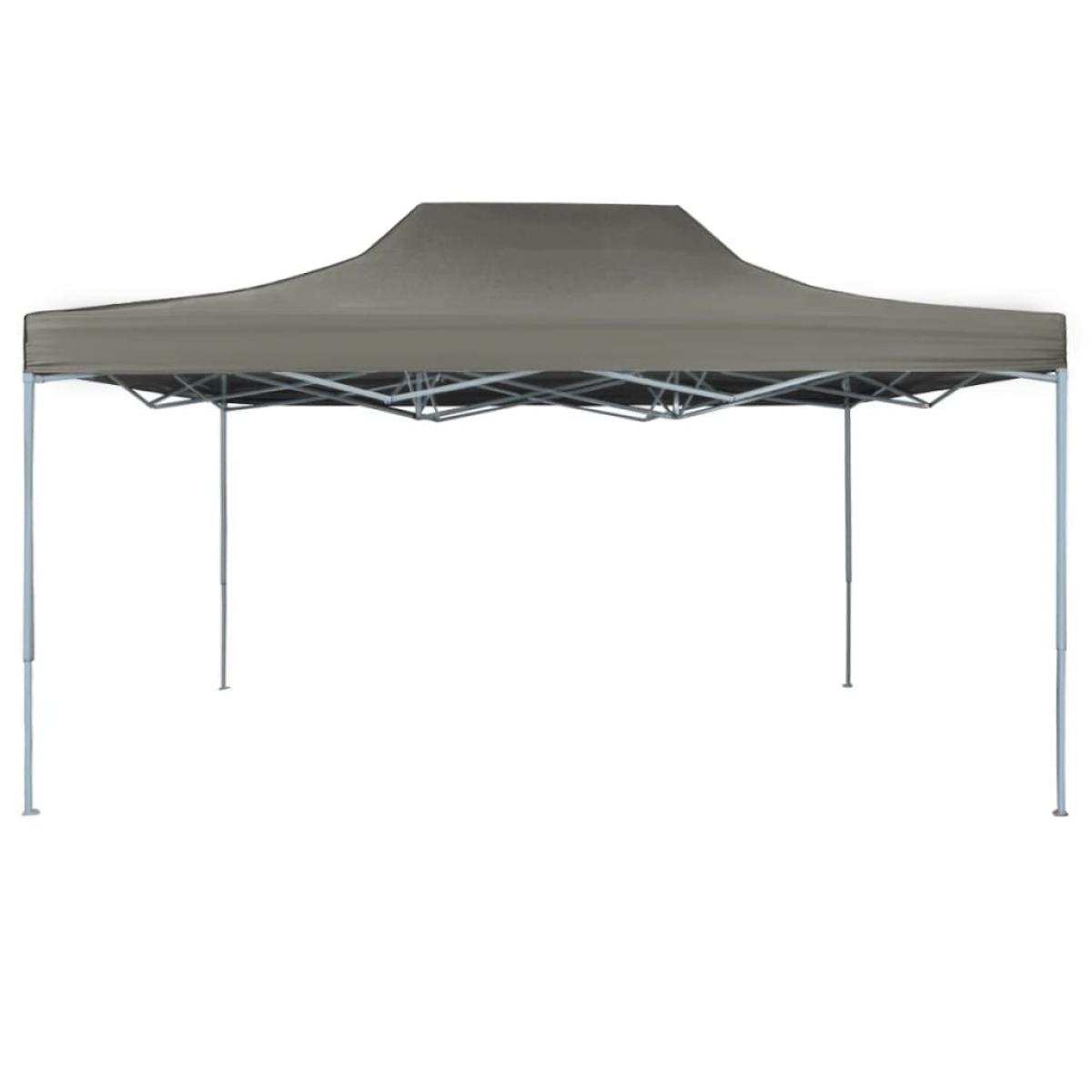 Carpa plegable profesional acero gris antracita 3x4 m
