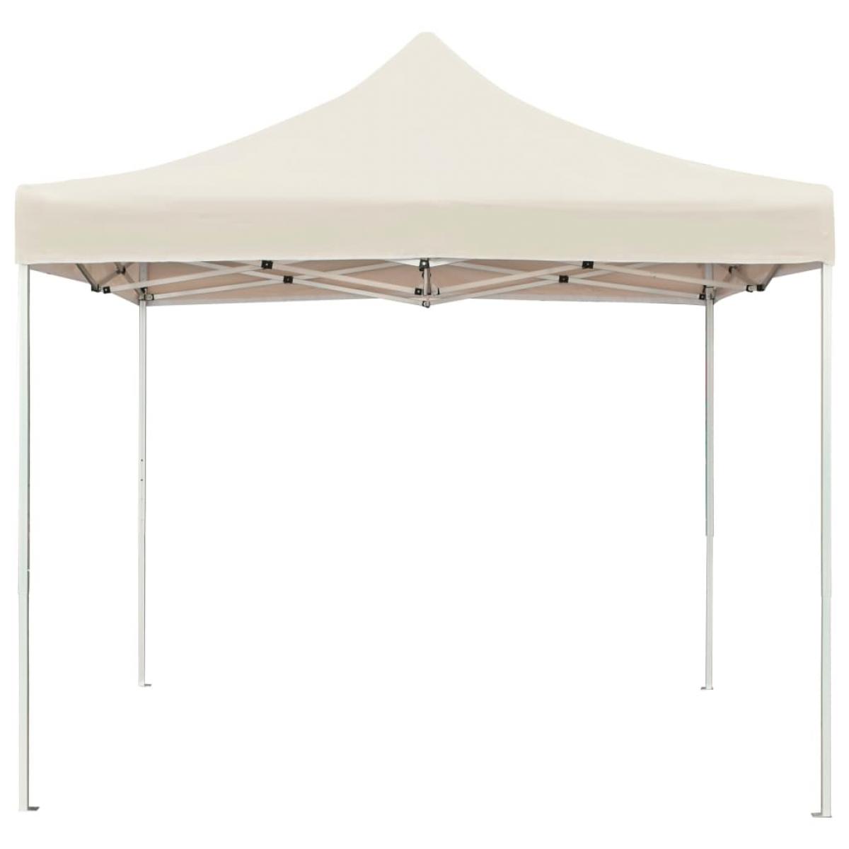 Carpa plegable profesional de aluminio color crema 2x2 m