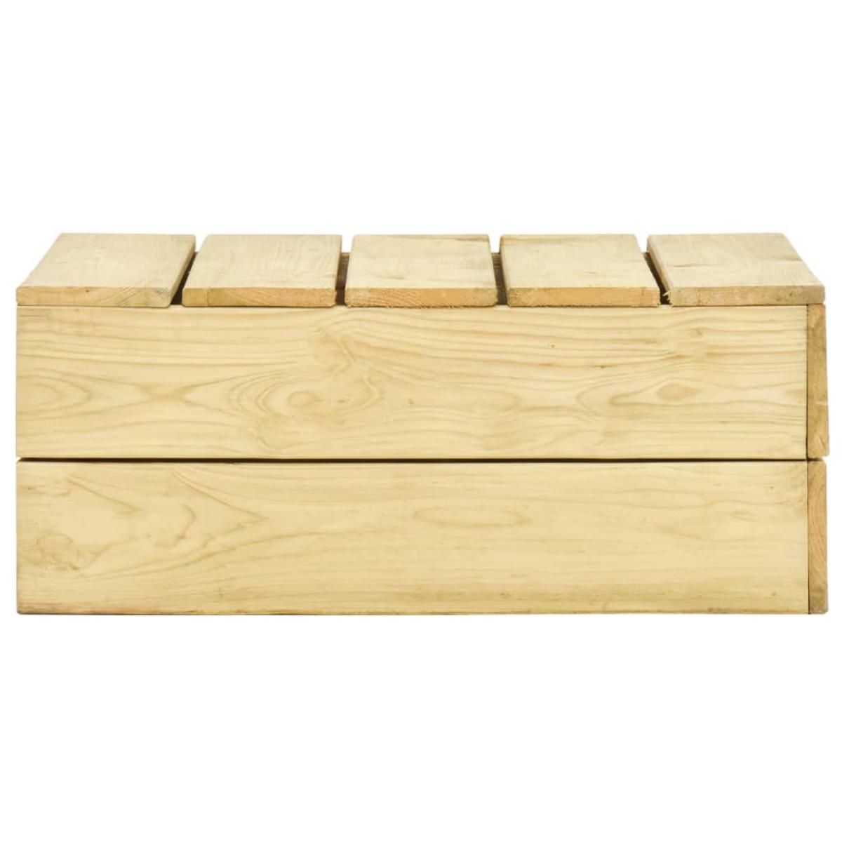 Mesa de jardín de madera de pino impregnada 75x75x31 cm