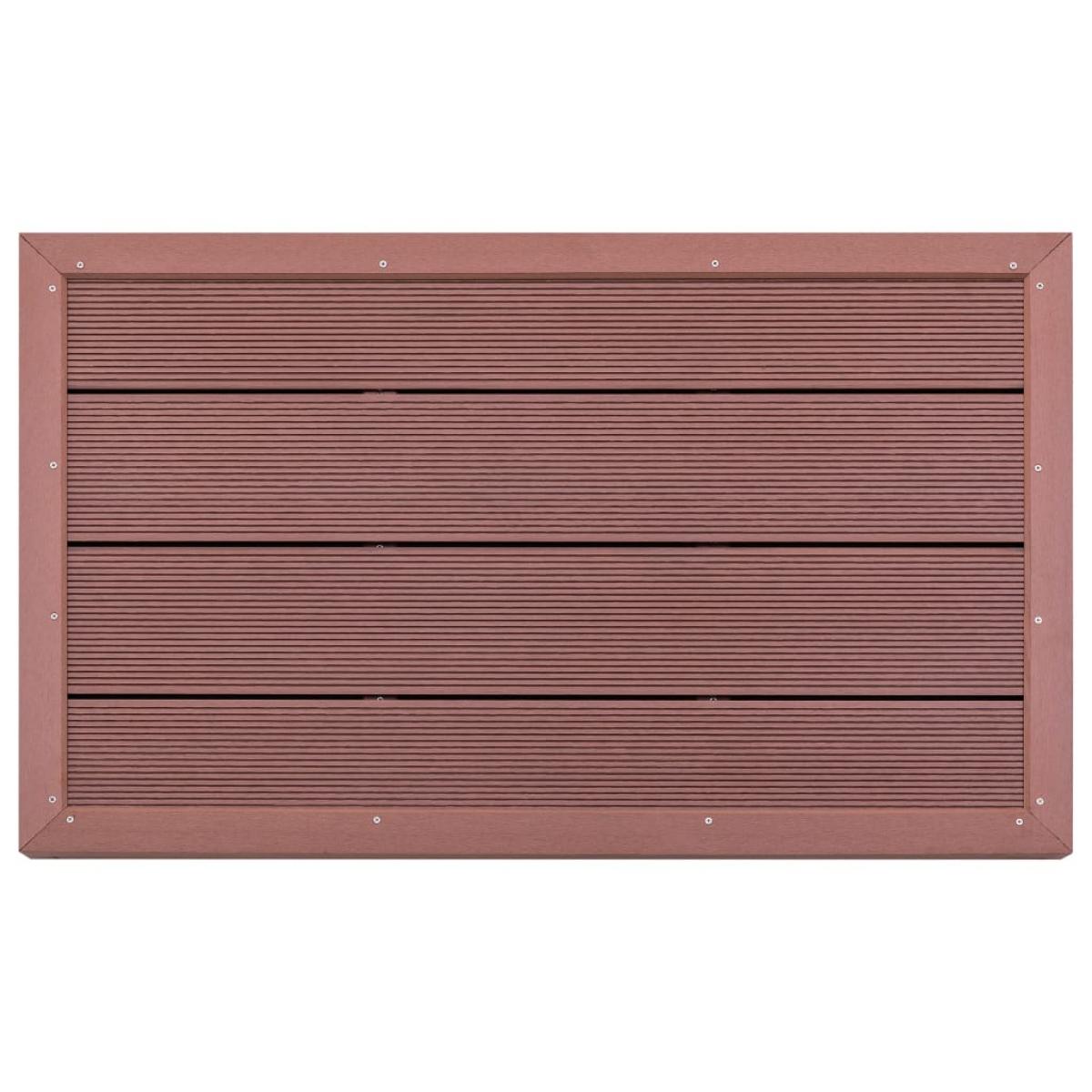 Panel de suelo para ducha solar WPC marrón 101x63x5,5 cm