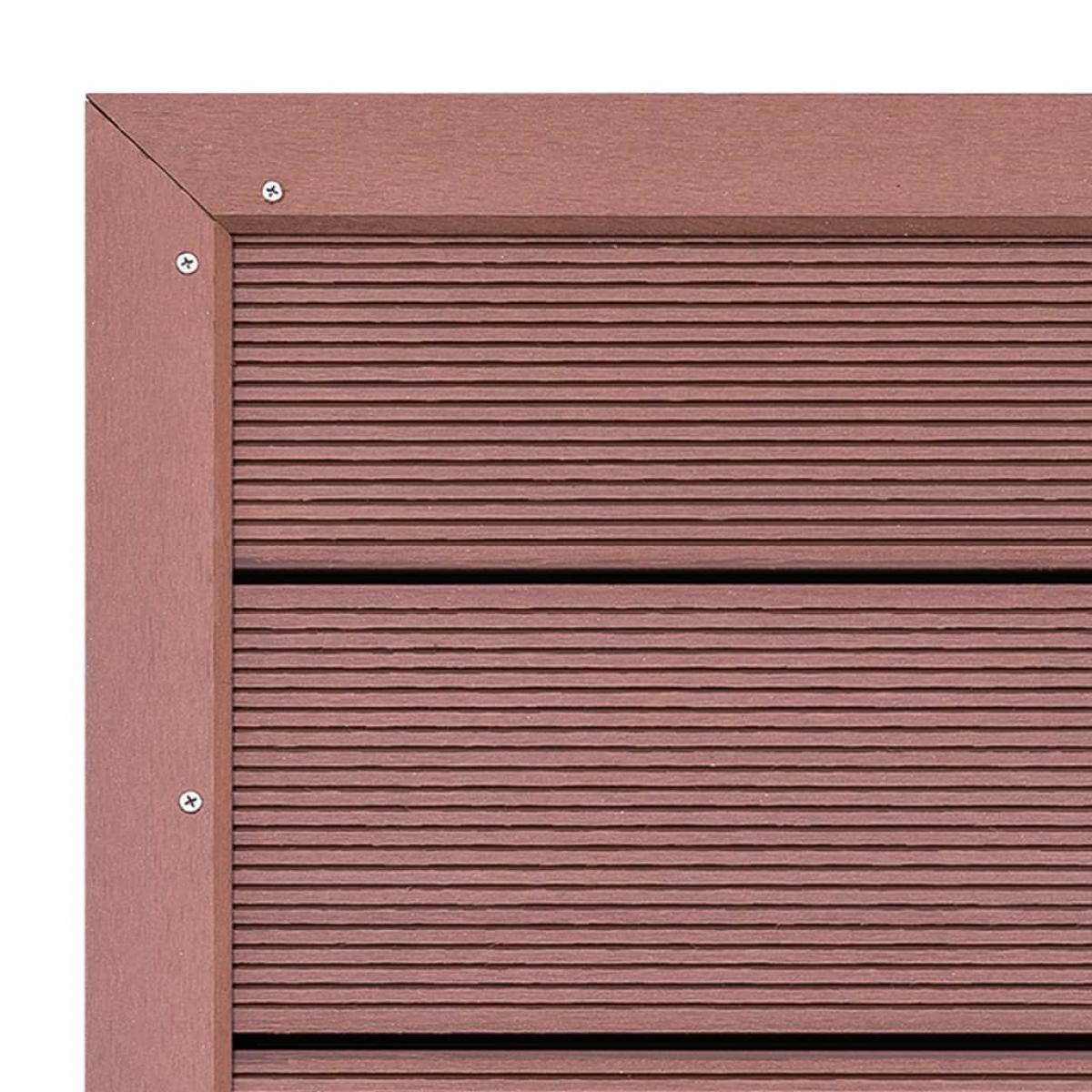 Panel de suelo para ducha solar WPC marrón 101x63x5,5 cm