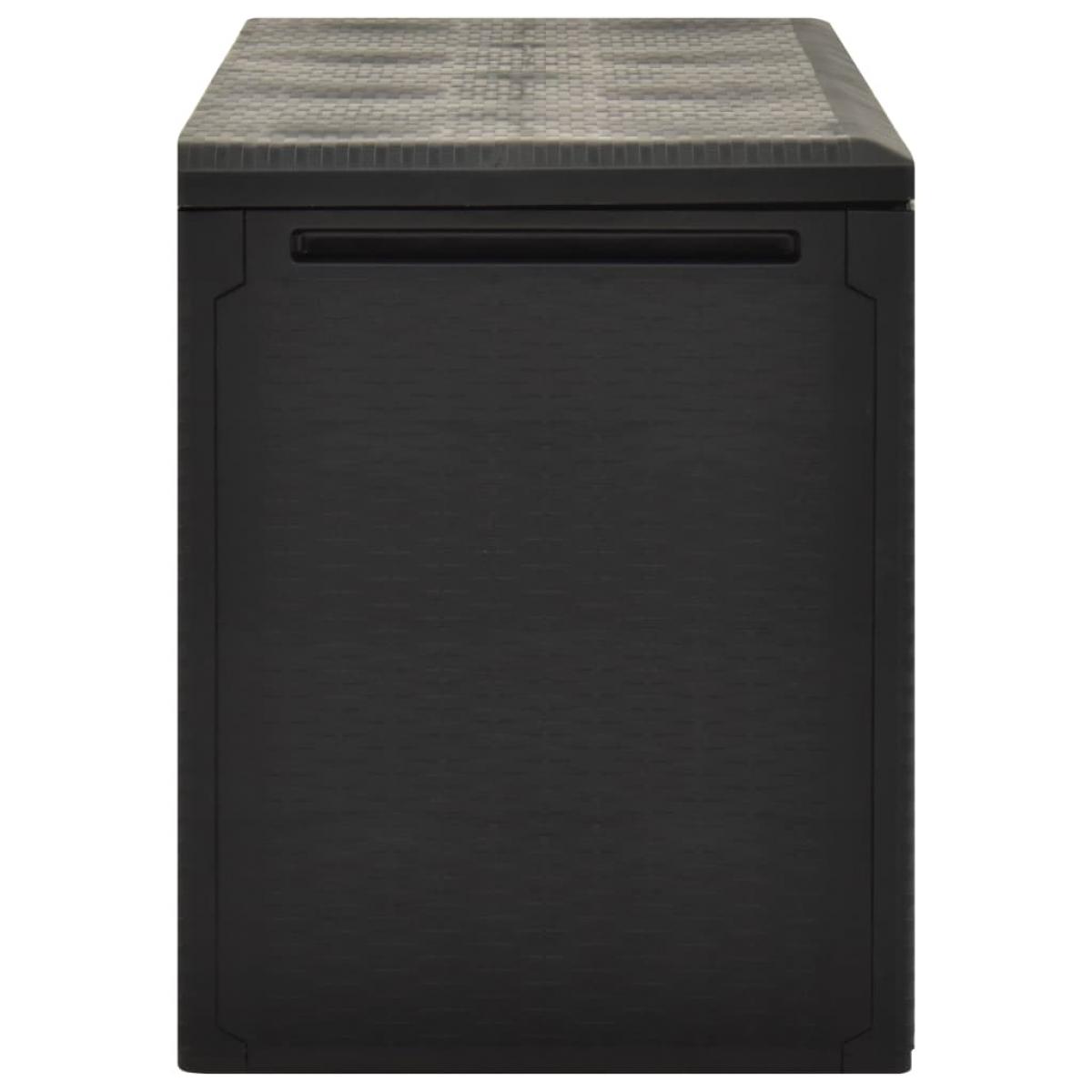 Caja de almacenamiento de jardín gris antracita 114x47x60 cm