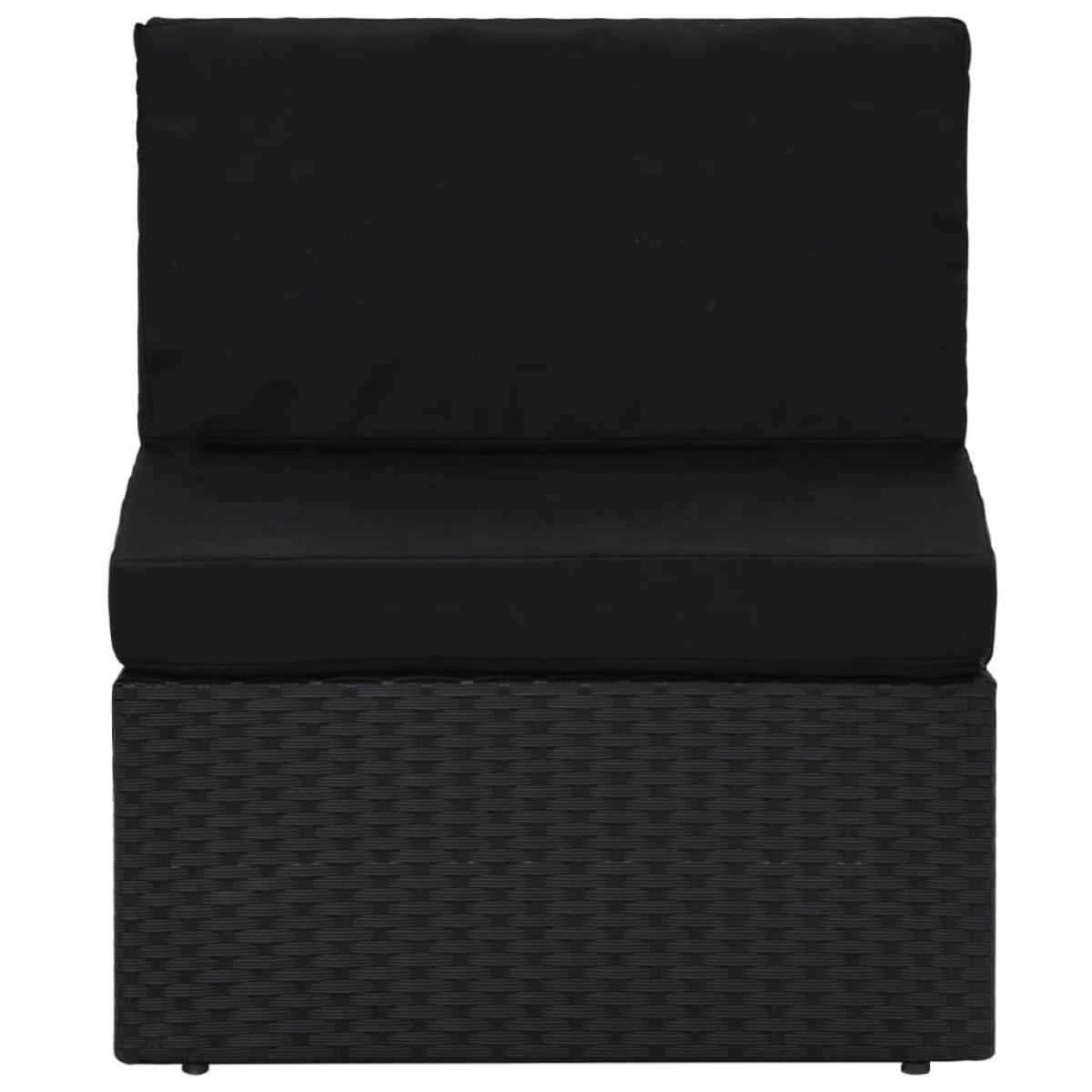 Juego de muebles de jardín 2 piezas ratán sintético negro