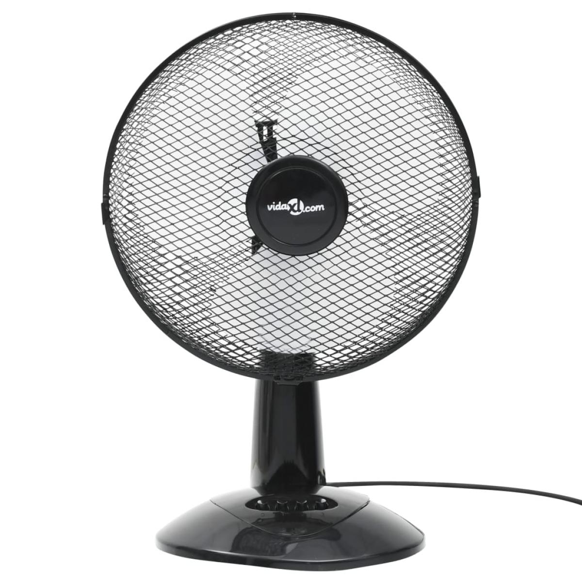 Ventilador de sobremesa 3 velocidades negro 30 cm 40 W