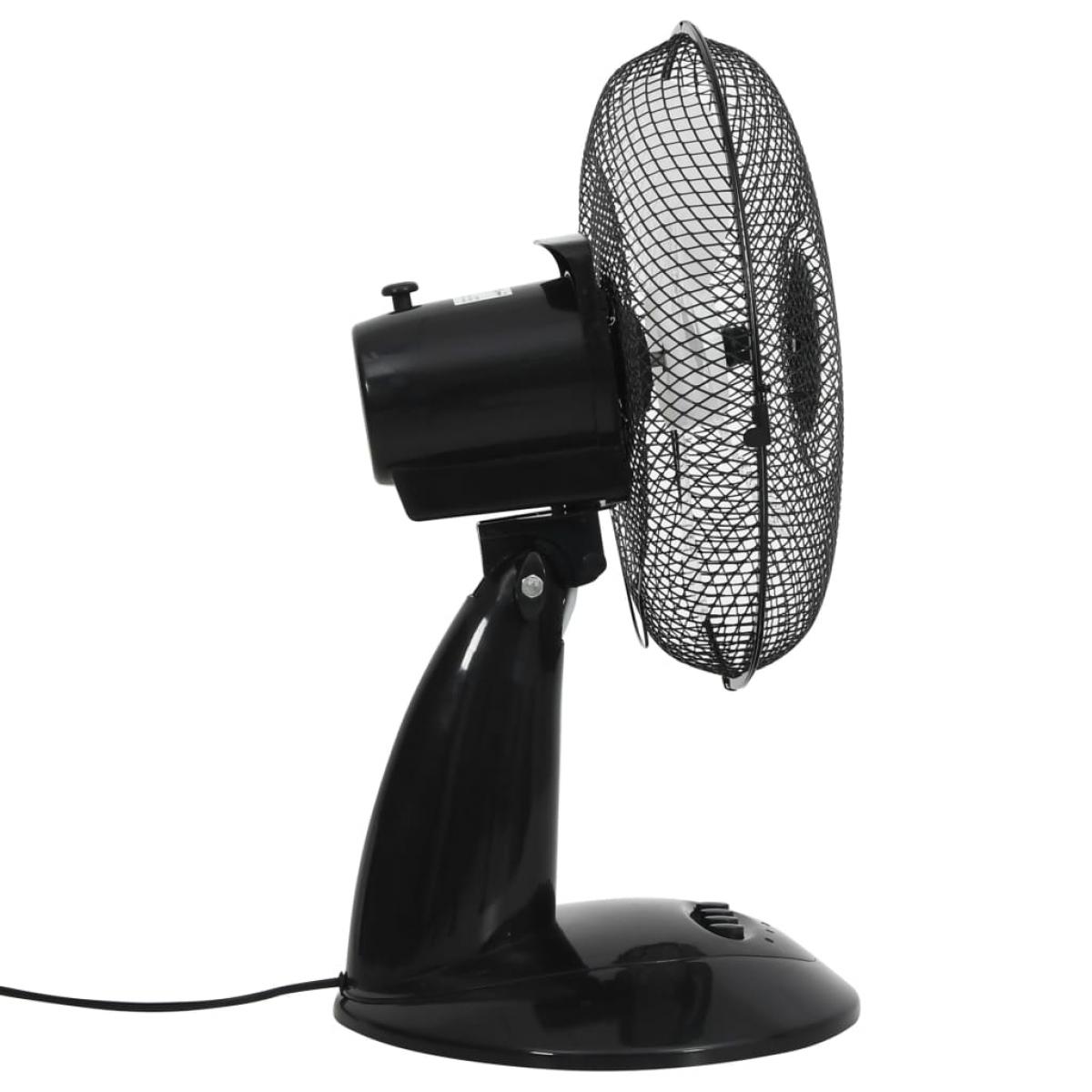 Ventilador de sobremesa 3 velocidades negro 30 cm 40 W