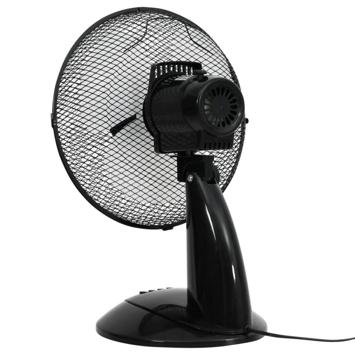 Ventilador de sobremesa 3 velocidades negro 30 cm 40 W