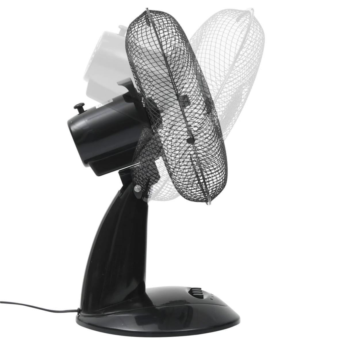 Ventilador de sobremesa 3 velocidades negro 30 cm 40 W