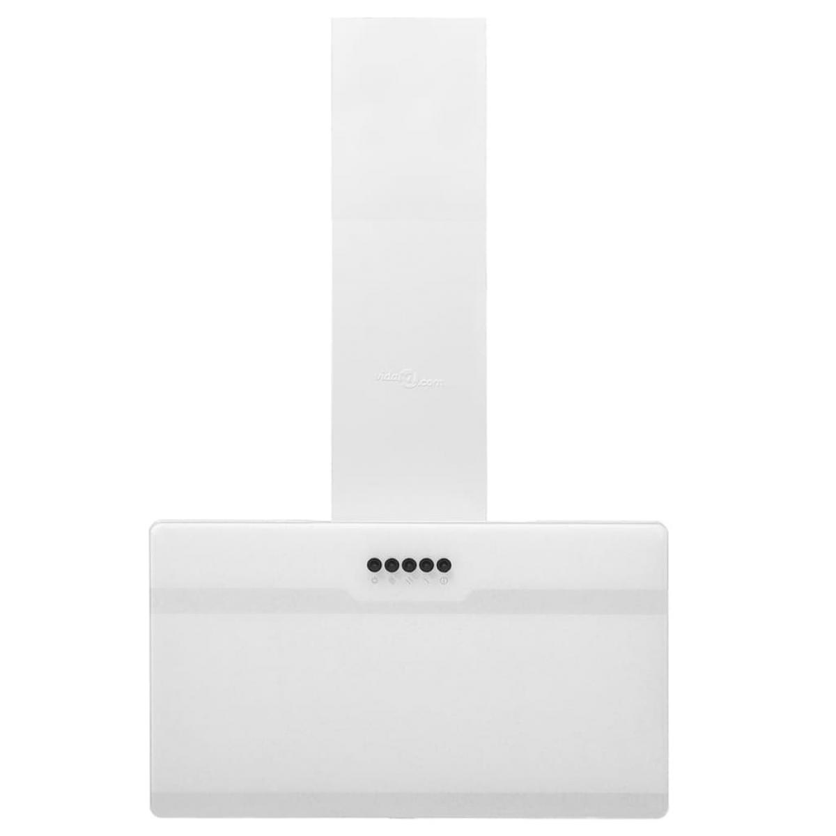 Campana extractora pared acero y vidrio templado blanco 60 cm