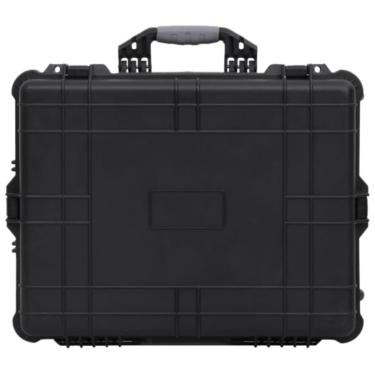 Maletín de vuelo con ruedas PP negro 63x50x23 cm