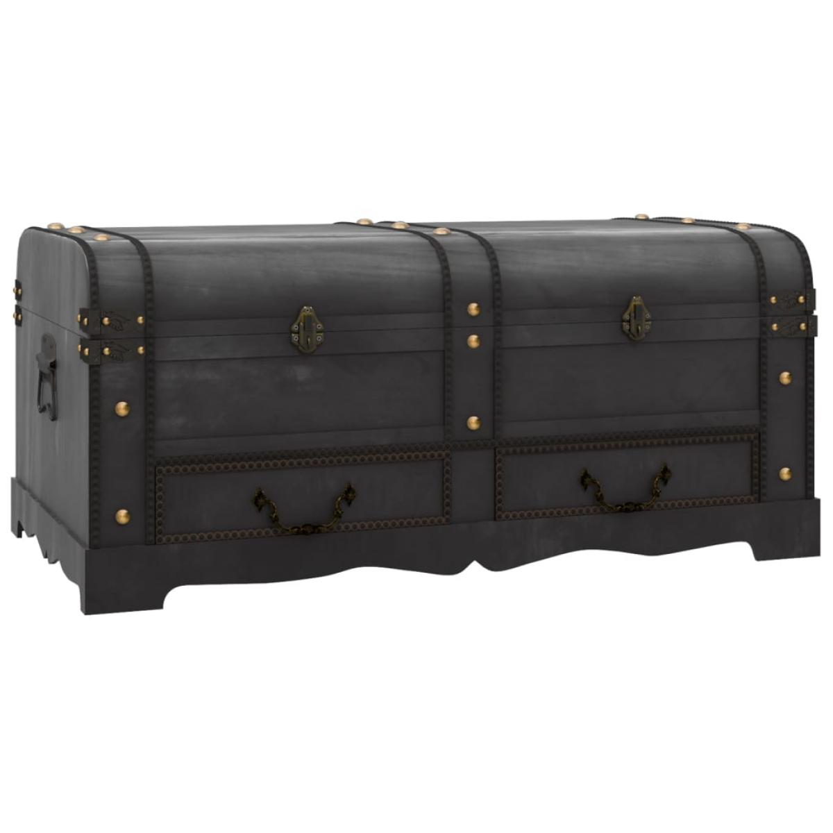 Baúl de almacenaje madera grande negro