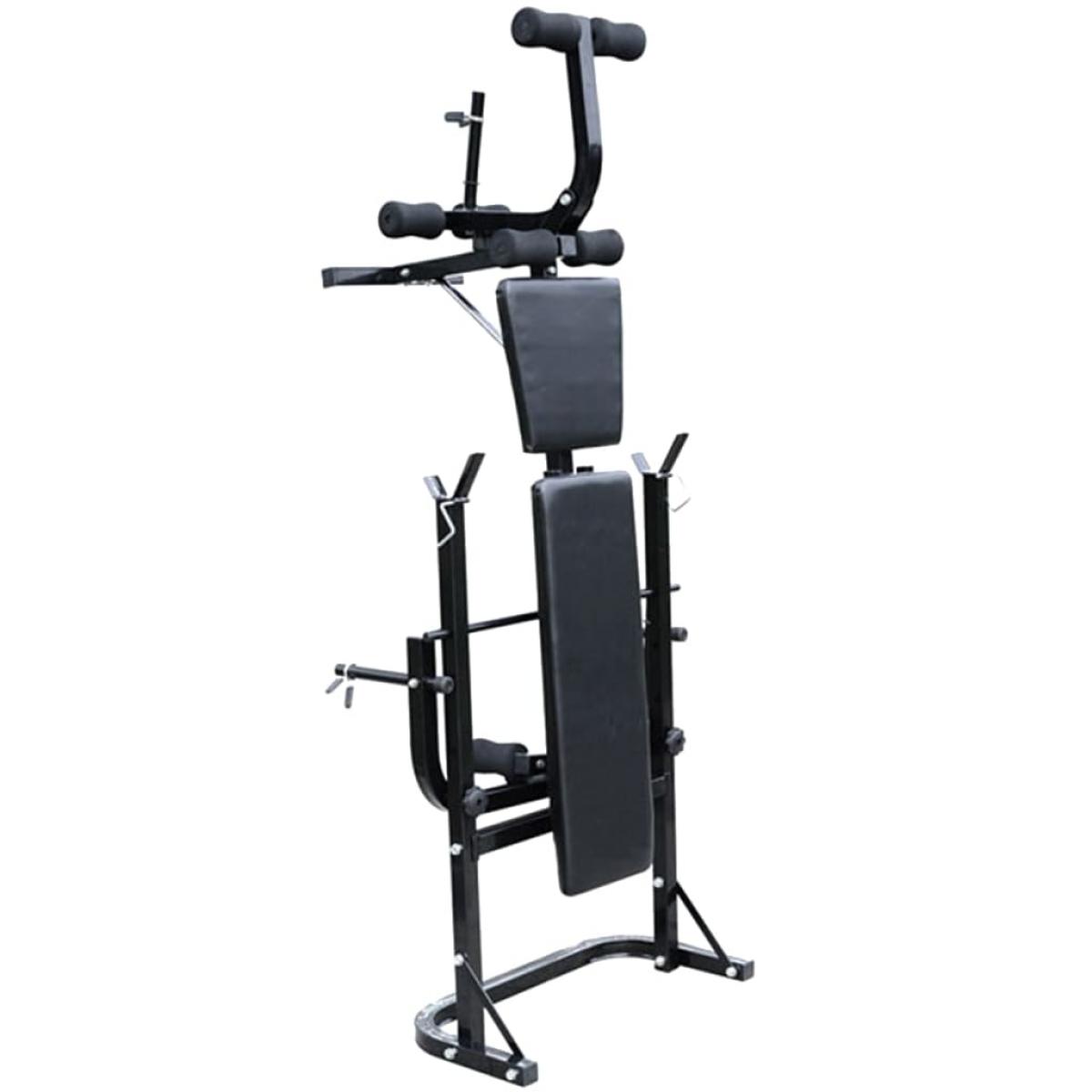 Banco de pesas de gimnasio negro