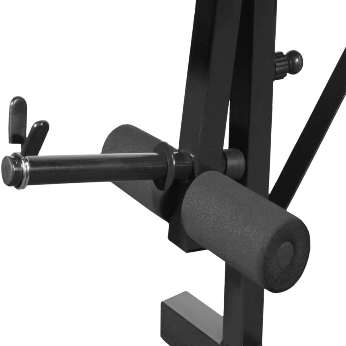Banco de pesas de gimnasio negro