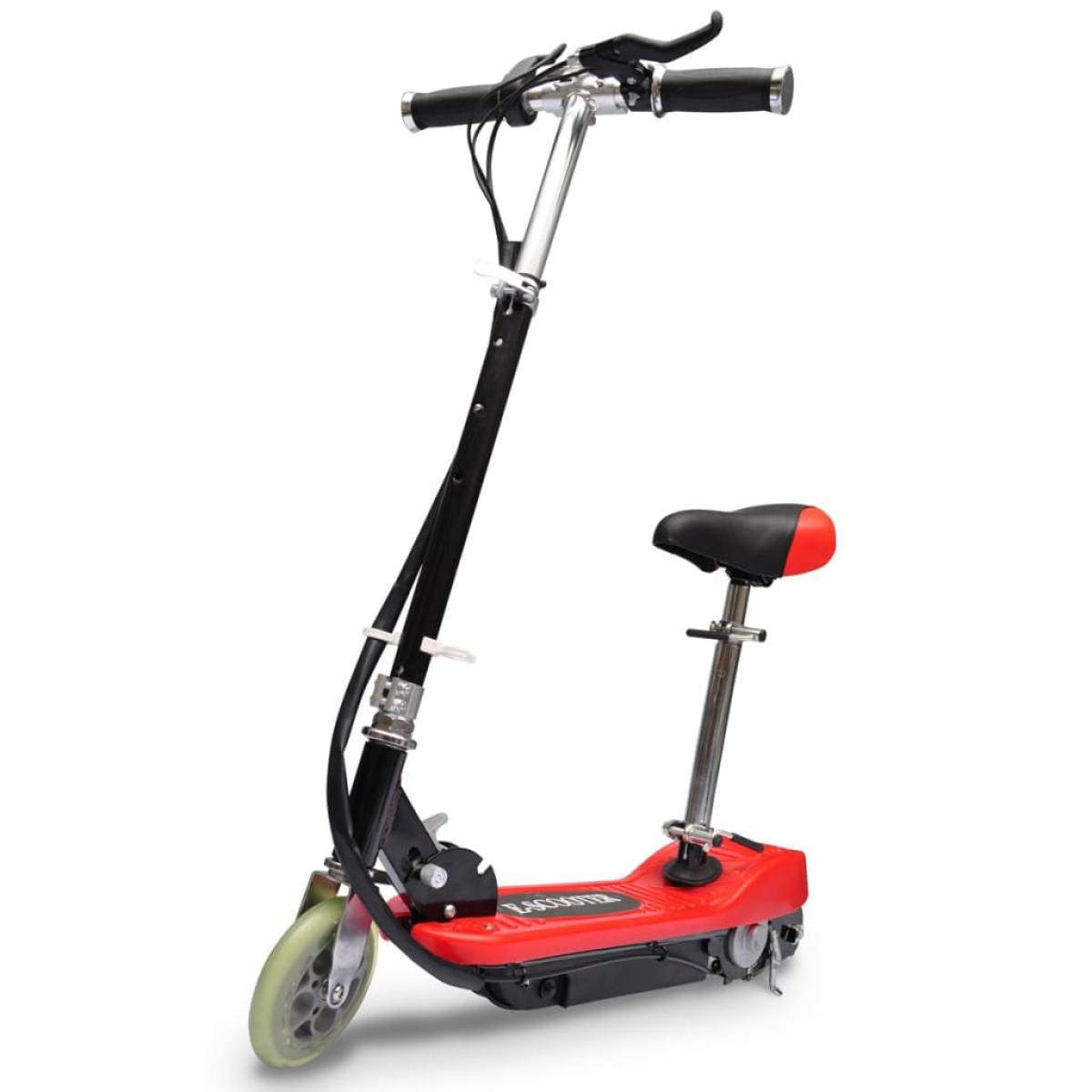 Patinete eléctrico con asiento 120 W rojo