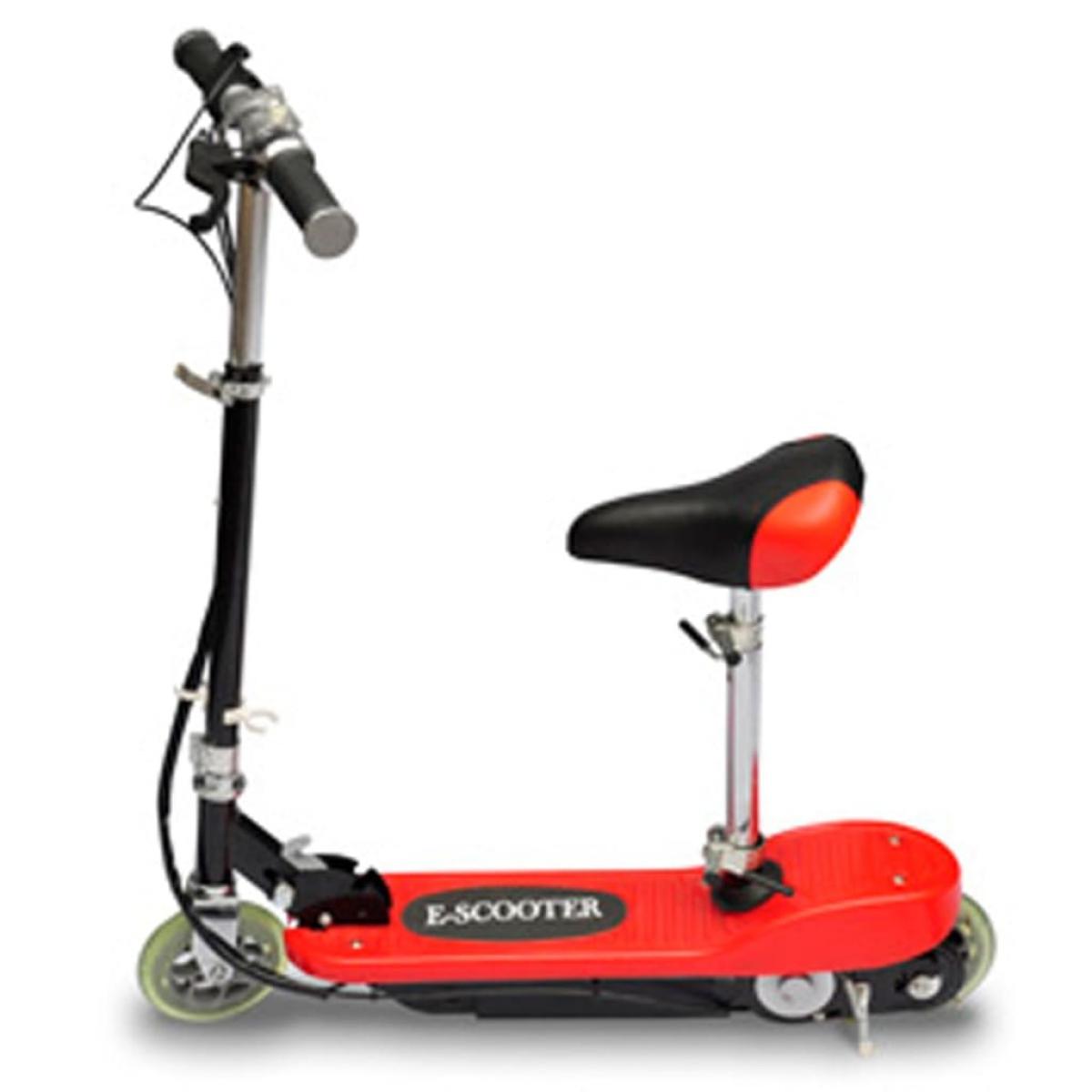 Patinete eléctrico con asiento 120 W rojo