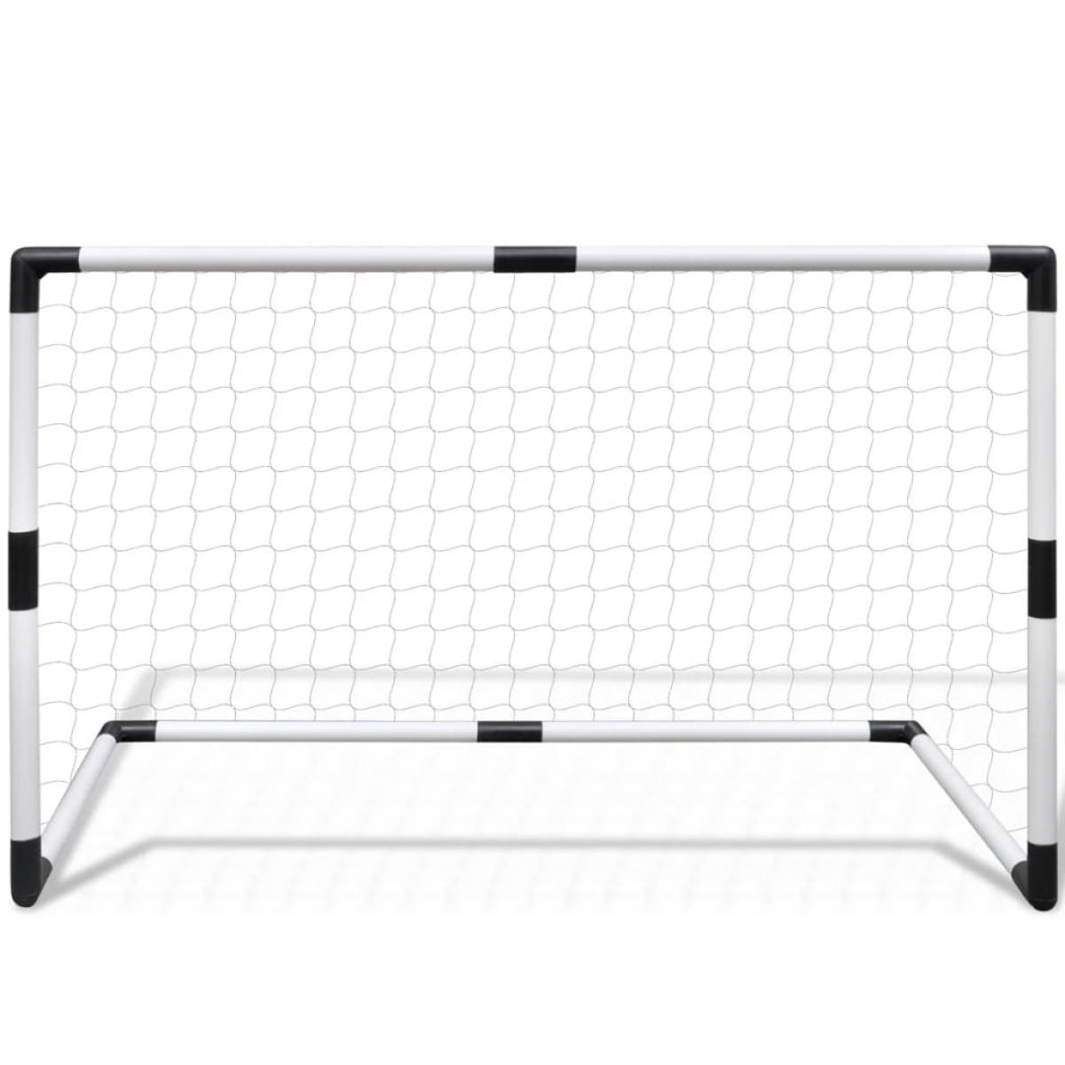 Set de porterías de fútbol mini 2 uds para niños 91,5x48x61 cm