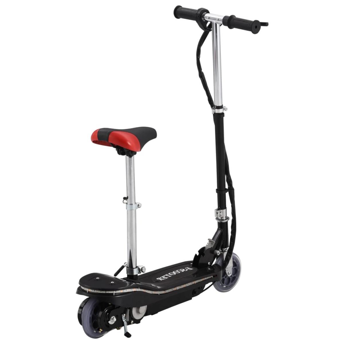 Patinete eléctrico con asiento y LED 120 W negro