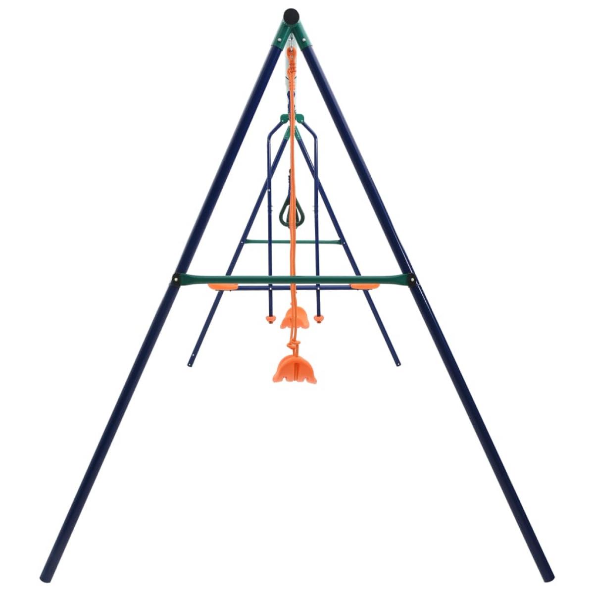 Juego de columpios con aros de gimnasia y 4 asientos acero