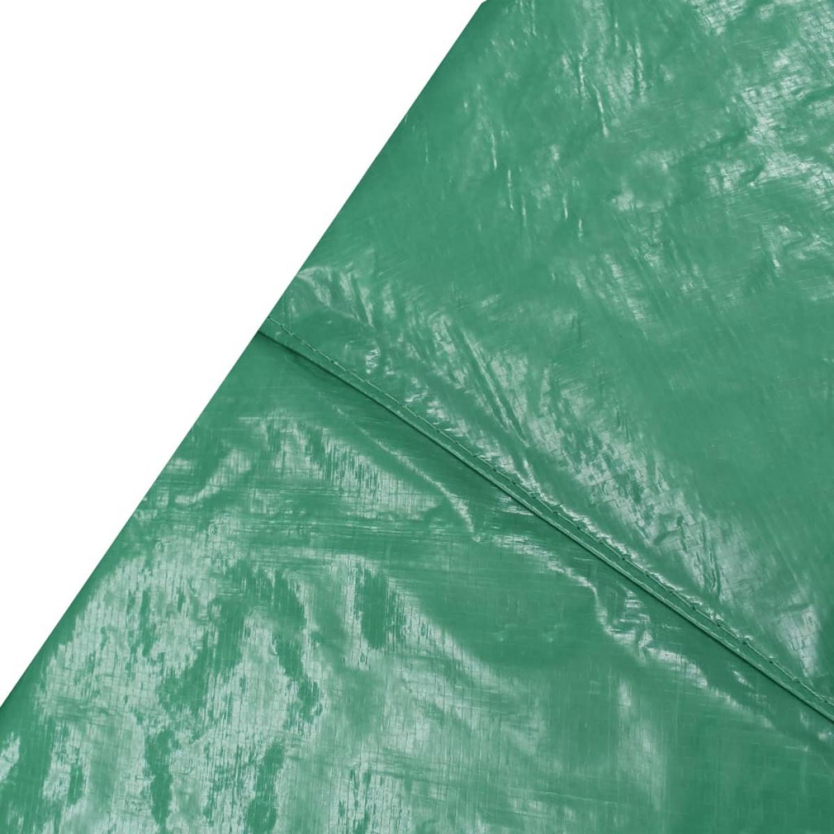 Alfombrilla de seguridad cama elástica PE redonda verde 4,57 m